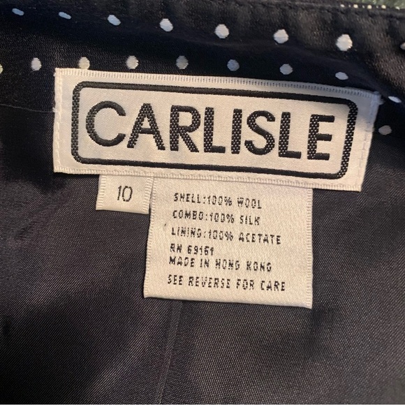 Carlisle Navy Wool/silk 2/pc suit, size 10 - Picture 7 of 7